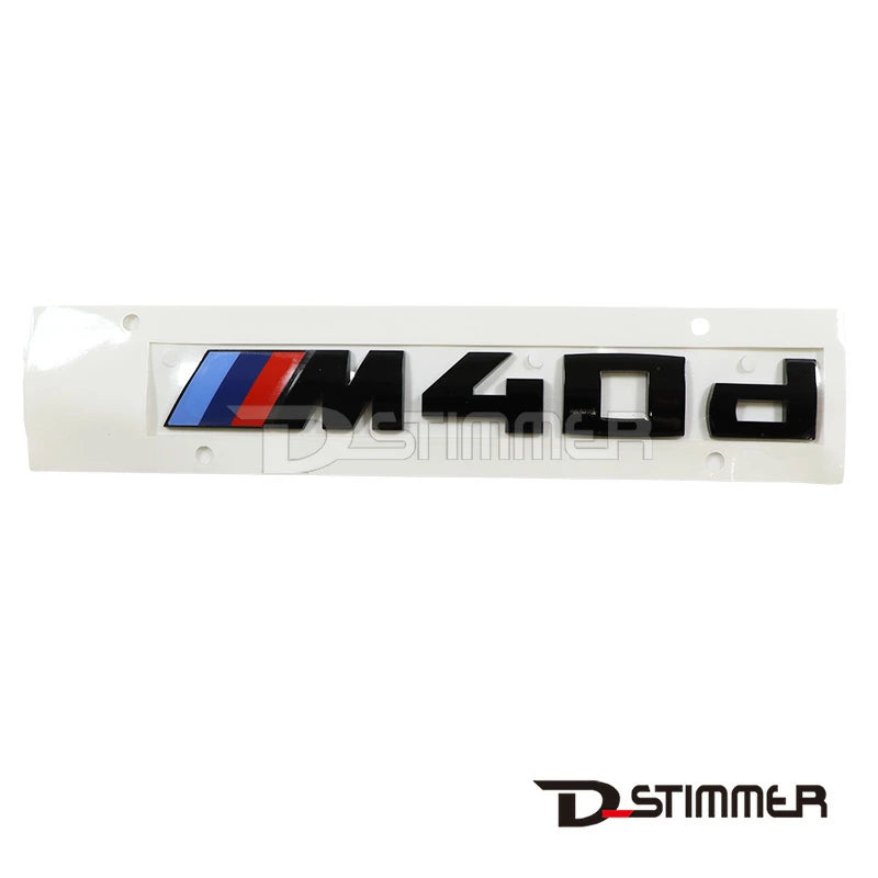 BMW ビーエムダブリュー 純正品 M40d M Performance リアエンブレム グロスブラック 51142472832