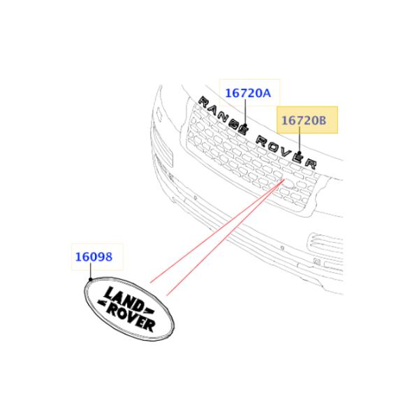 LAND ROVER ランドローバー 純正品 フロントエンブレム ROVERのみ LR066696