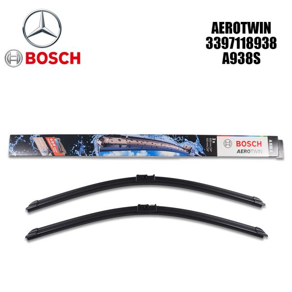 Mercedes-Benz メルセデス・ベンツ 優良品 BOSCH フロント ワイパーブレード 左右セット Cクラス W204 Eクラス  C207 A207 2048201300 A938S 純正品番:3397118938