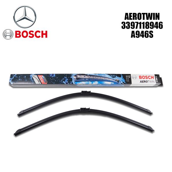 Mercedes-Benz メルセデス・ベンツ 優良品 BOSCH フロント ワイパーブレード 左右セット CLクラス W216 Sクラス W221 3397118946 A946S 純正品番:2218201300