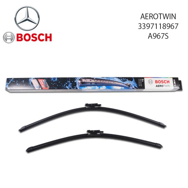 Mercedes-Benz メルセデス・ベンツ 優良品 BOSCH フロント ワイパーブレード 左右セット Aクラス Bクラス Cクラス 3397118967 A967S 純正品番:1698201700 AEROTWIN エアロツイン