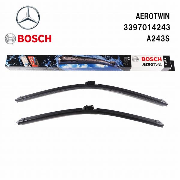 Mercedes-Benz メルセデス・ベンツ 優良品 BOSCH ボッシュ フロントワイパーブレード 3397014243 A243S AEROTWIN 純正品番:2138203704 / 2138205801